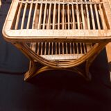 Wicker and rattan coffee table