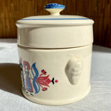Pot ceramic bomb box Sarreguemines model Ribeauville vintage 60/70s