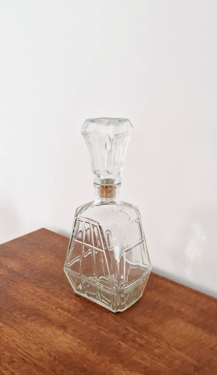 Art deco style glass carafe
