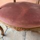 Pair of louis xv style bergeres armchairs with pink velvet armrests