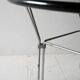 Table basse vintage en verre et acier