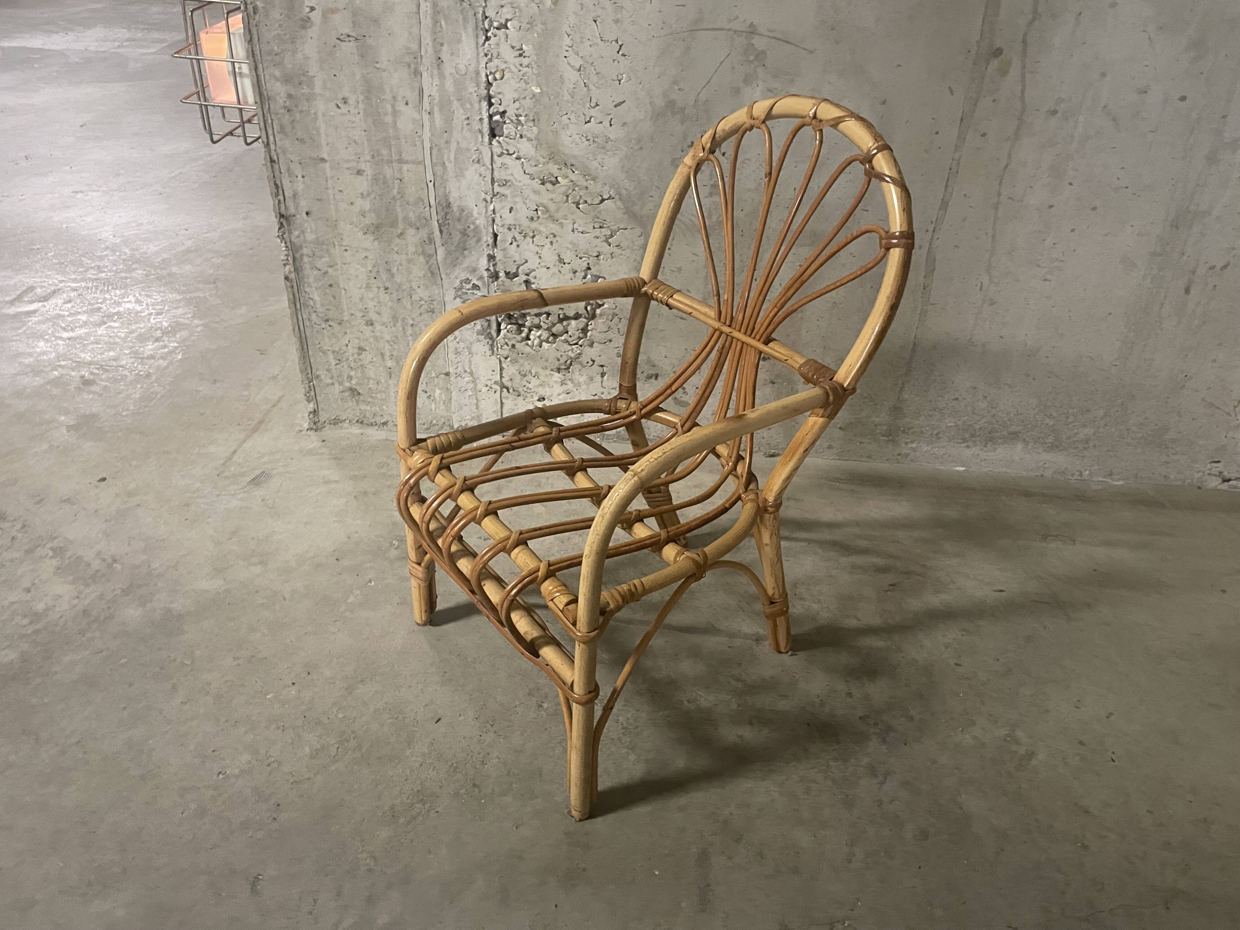 Child's rattan armchair