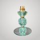 Lampe de chevet en cristal vert Attribuée à Jacques Adnet pour Bacarrat