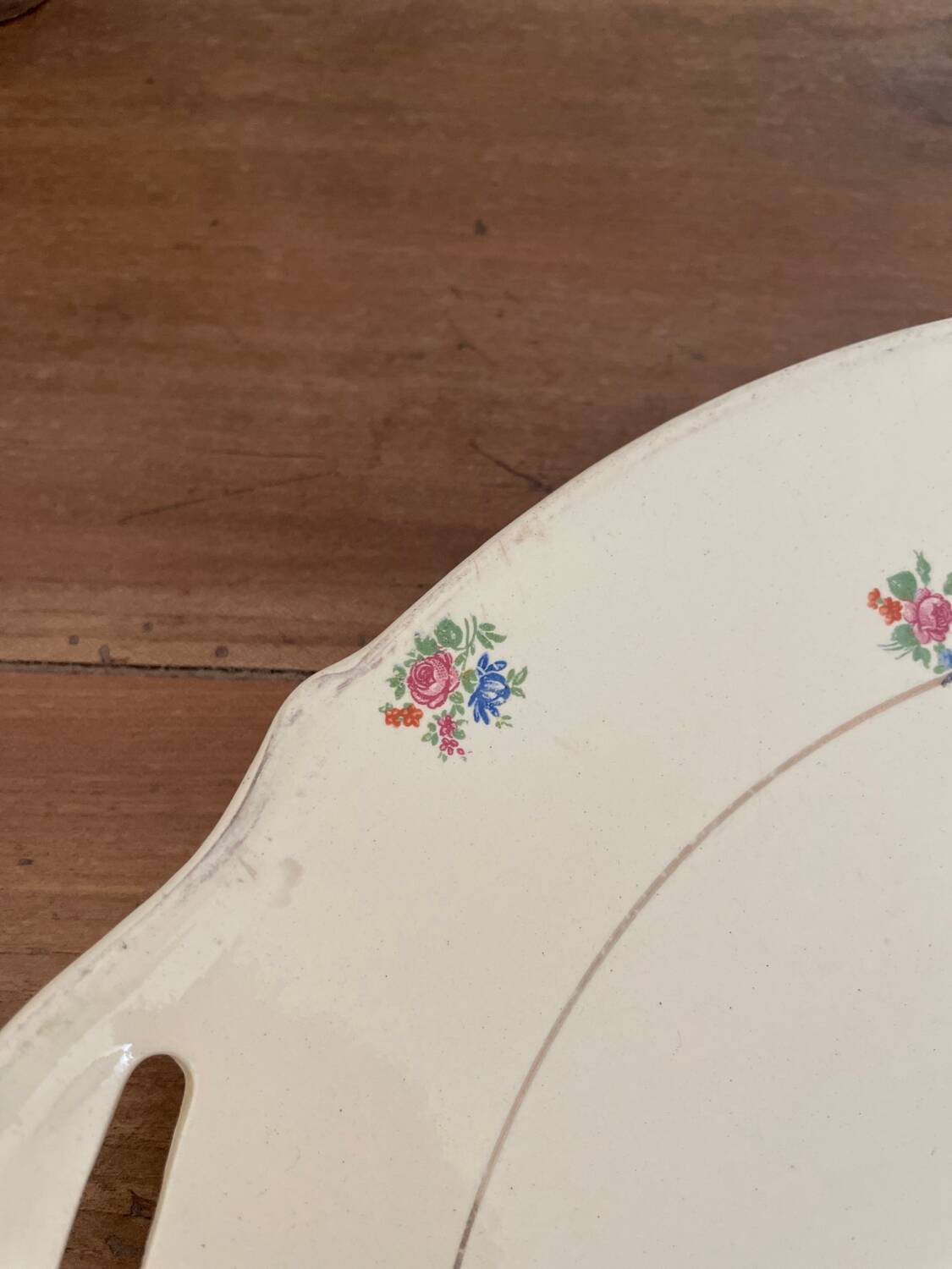 Old porcelain pie dish from Digoin Sarreguemines