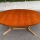 Scandinavian oval extendable table Baumann teak 240cm 1980