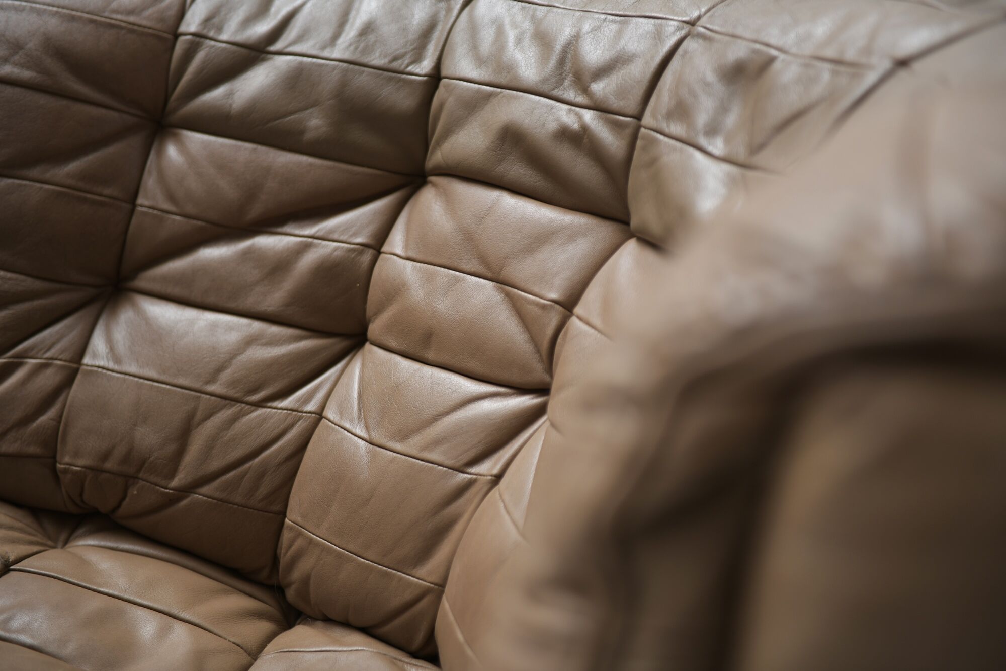 DS 11 modular sofa in brown patchwork leather by De Sede Team for De Sede Swiss