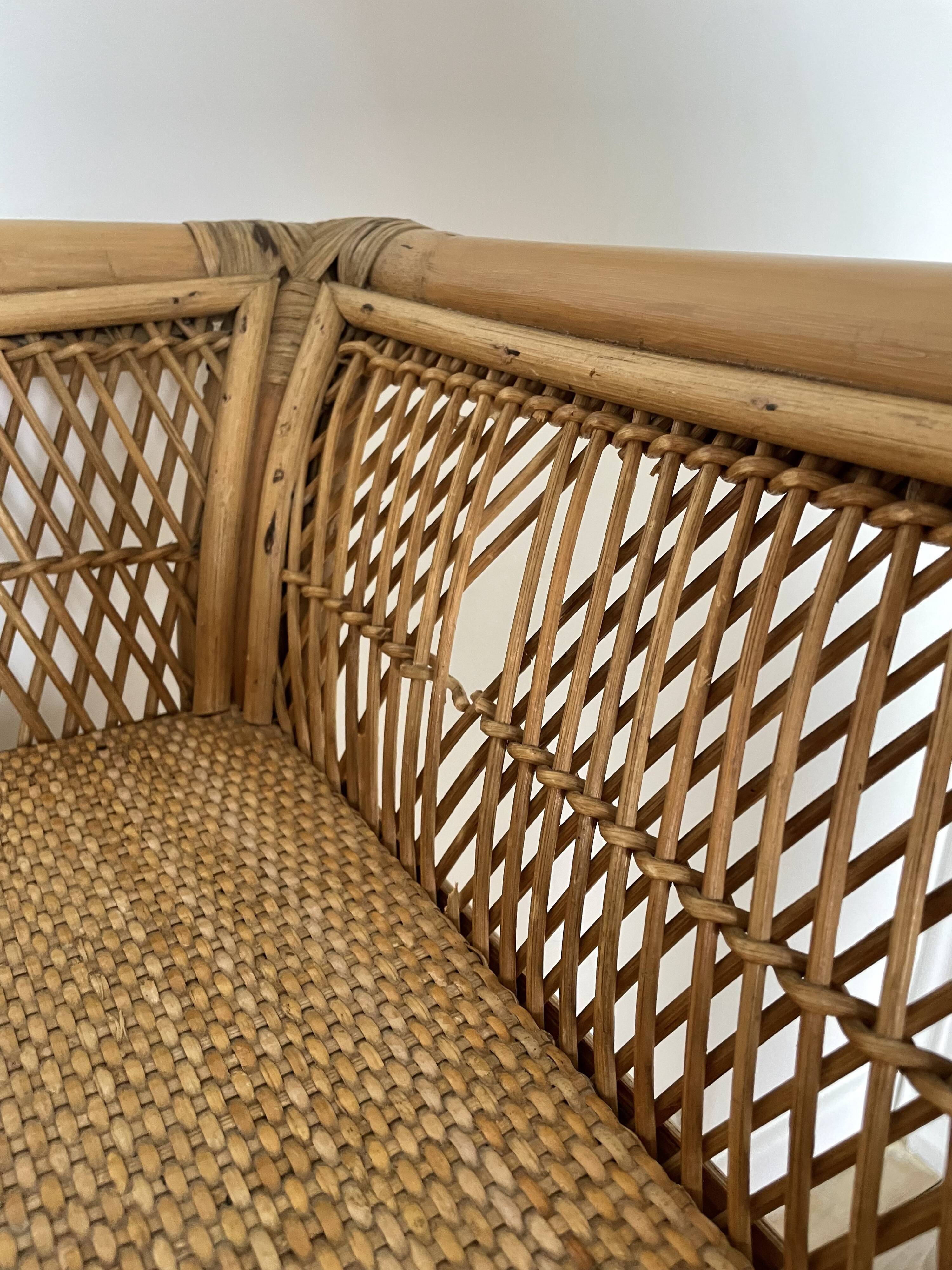 Bamboo and rattan desk