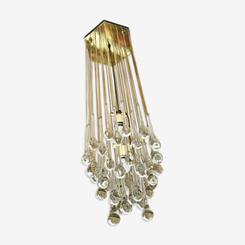 Paolo Venini glass drops chandelier 1960