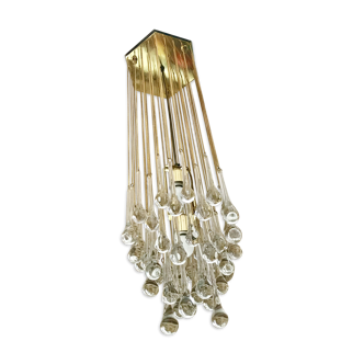 Paolo Venini glass drops chandelier 1960