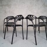 Italian Alisea armchairs by Lisa Bross for Studio Simonetti, 1980s, Set of 4