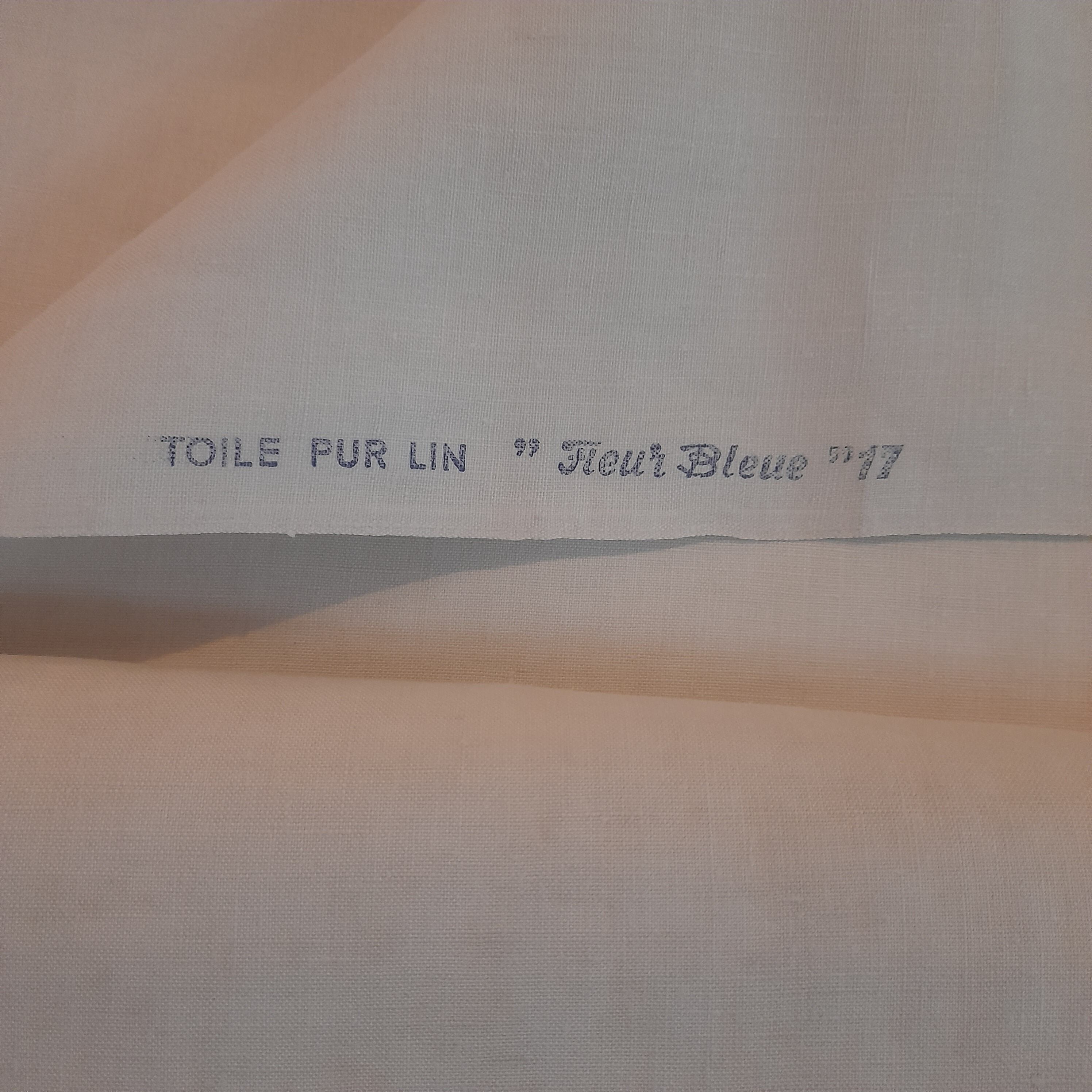 Coupon pur lin "Fleur bleue" 17 Gerardmer