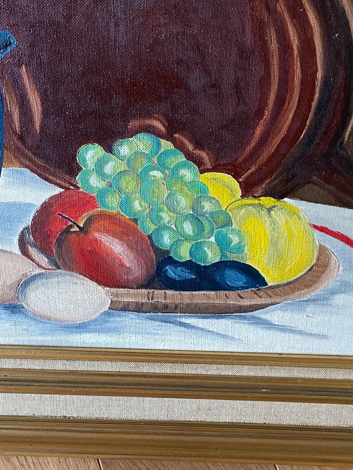 Oil on isorel by paulette a still life with xxth fruit