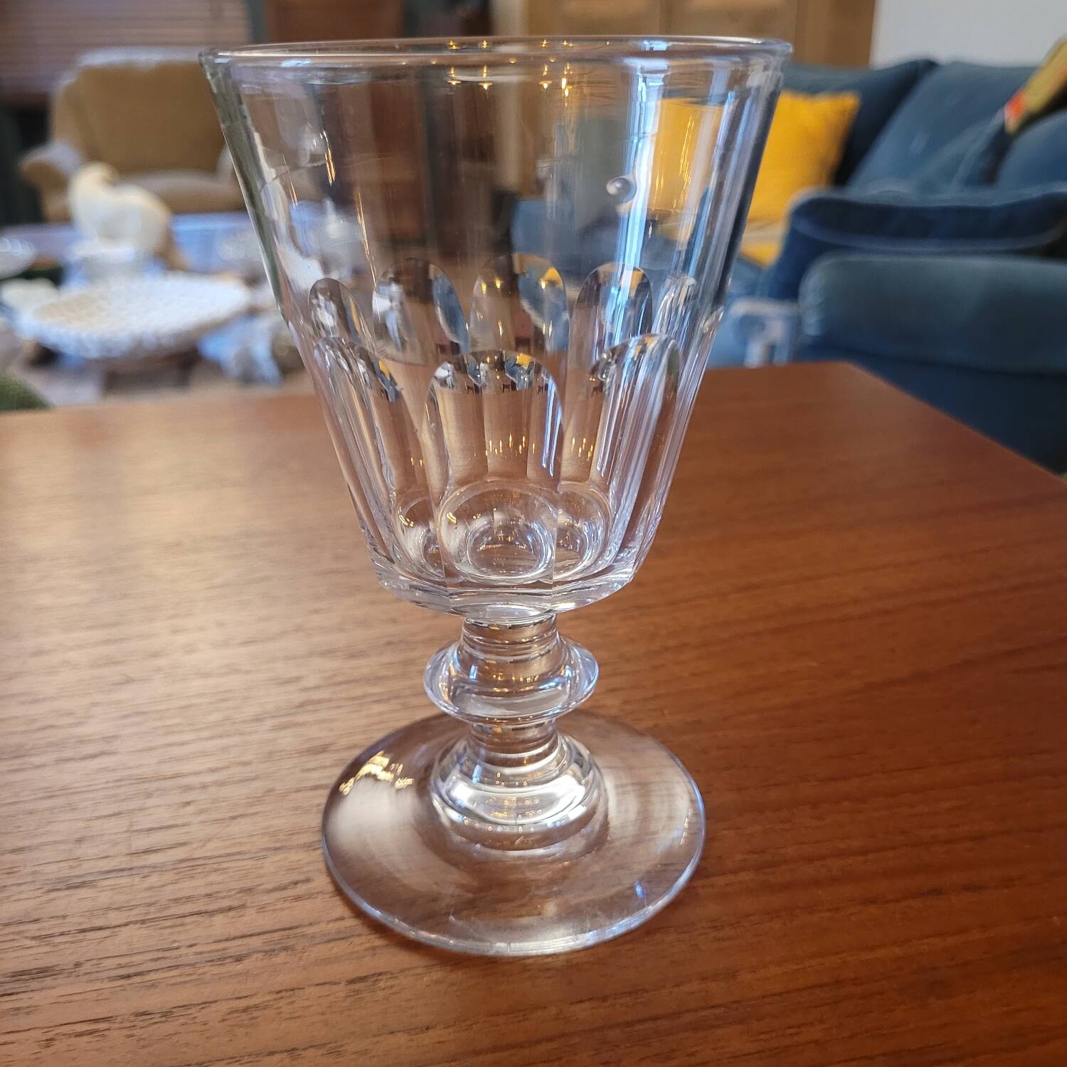 19th/20th century cut crystal glass – red wine format