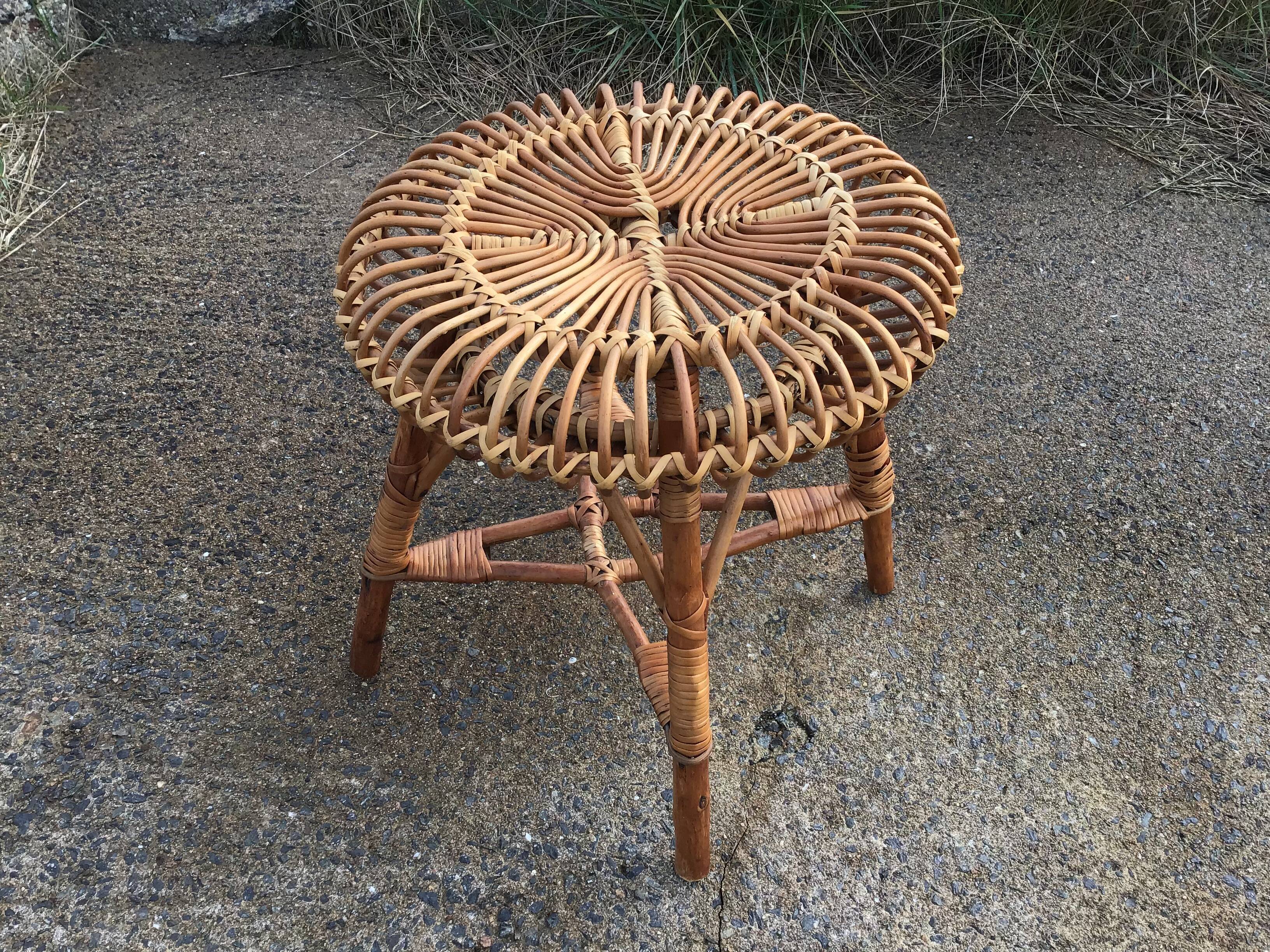 Rattan stool