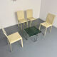 Set of 4 cream leather chairs contemporary design Colico Dress Up