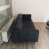 Oxford blue leather sofa