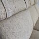 Three-seater canapé in solid oak with Scandinavian design fabric from the 1970s.