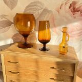 Large amber vase from the 1960s.