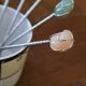 Lot of 6 vintage teaspoons with stones.