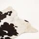 Tapis en peau de vache véritable noir et blanc