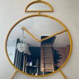 Large vintage Pilm Italy mirror in yellow metal