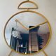 Large vintage Pilm Italy mirror in yellow metal