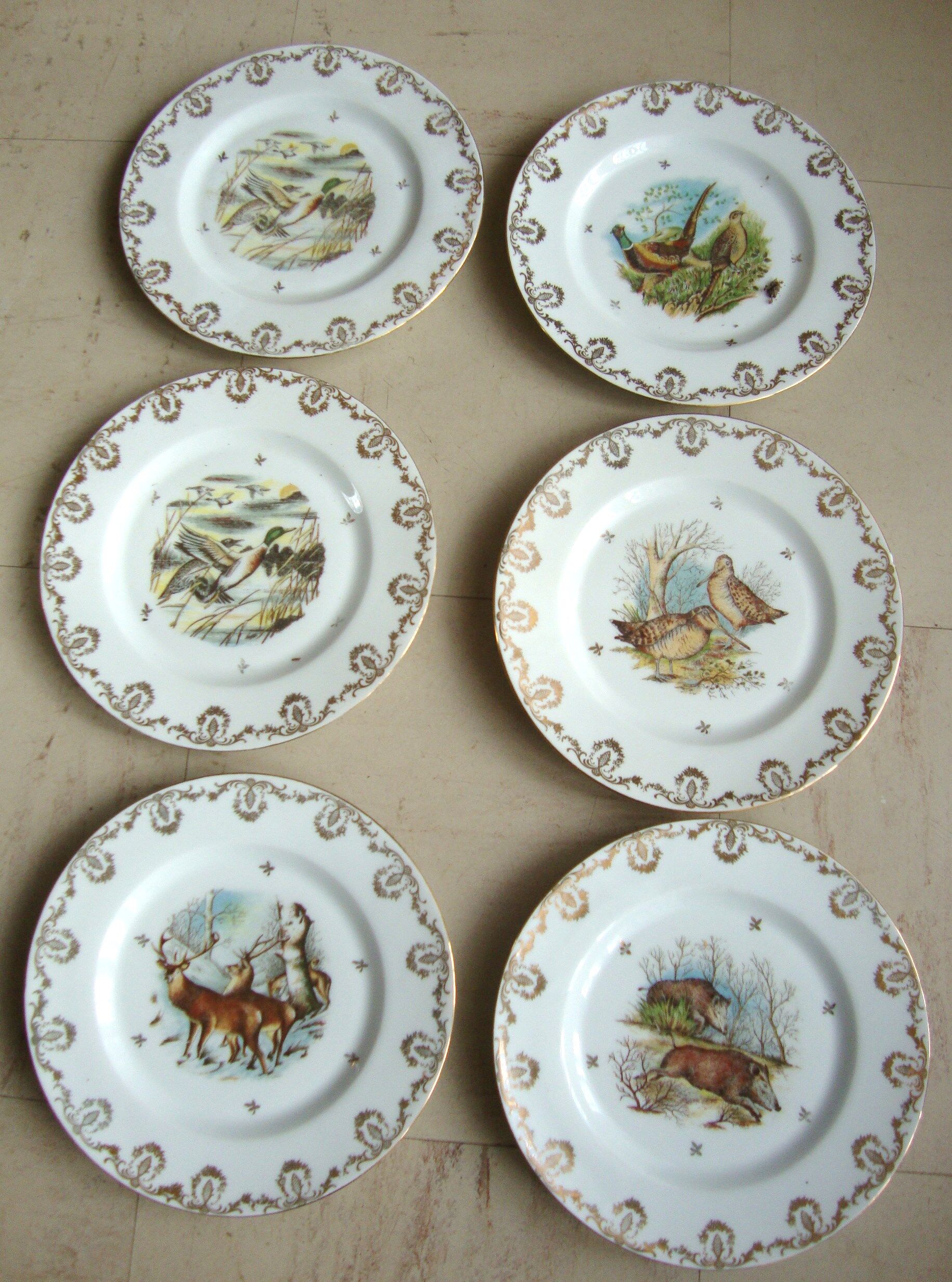 6 Limoges porcelain plates