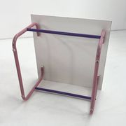 Tubular coffee table in pink and purple, 1980.
