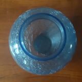 Vase boule verre craquelé