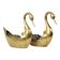 Pair of Brass Swans Jardinières Flowerpot Vintage 31cm