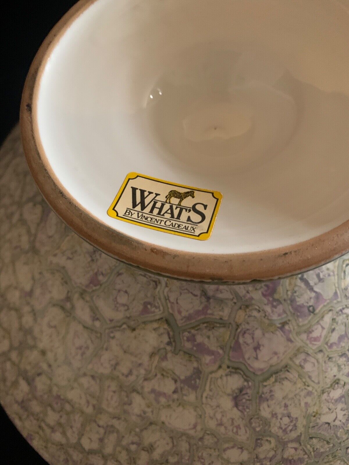 Fruit bowl, ceramic, signed What's by Vincent Cadeaux, large model