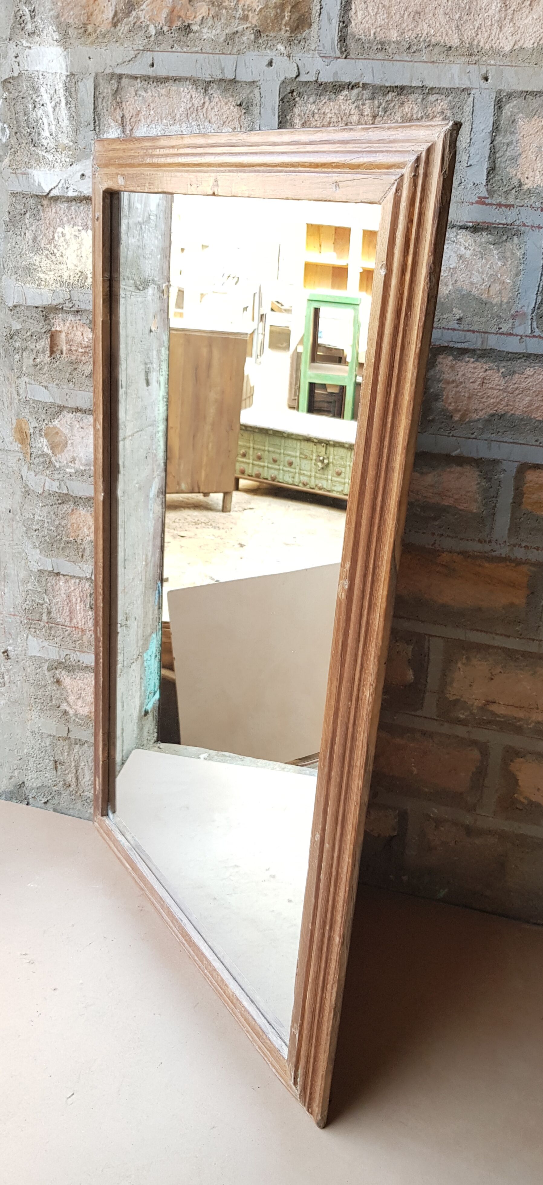 Ancient Burmese teak mirror