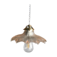 Suspension vintage 1930 en verre prismatique