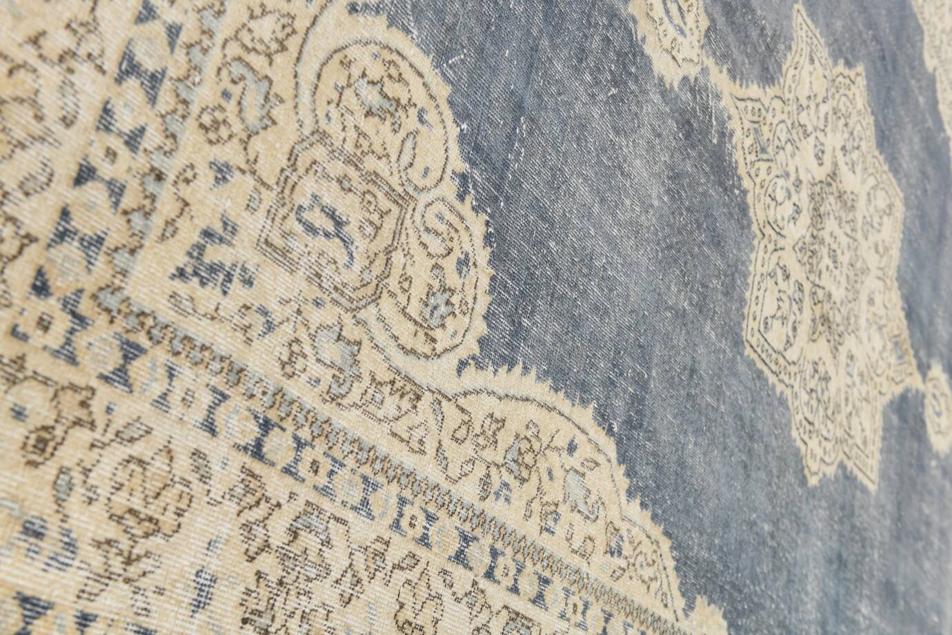 6x10 Navy Blue Turkish Vintage Rug, 193x315Cm