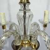 Lustre 4 lumières verre et laiton