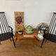 Armchair with armrests and Scandinavian bridge slats