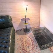 Chromed metal and smoked glass coffee table, dlg Willy Rizzo, mid-20th century