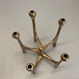 Midcentury Brutalist Bronze Candleholder by Michael Harjes, Germany, 1960s