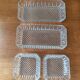 Ensemble de 4 raviers vintage en verre transparent