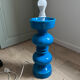 Vintage blue ceramic lamp