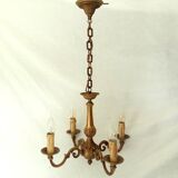 Four Arm Bronze Chandelier.  Bronze Ornate Rococo/Baroque/Louis XV Style Period Lighting