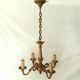 Four Arm Bronze Chandelier.  Bronze Ornate Rococo/Baroque/Louis XV Style Period Lighting
