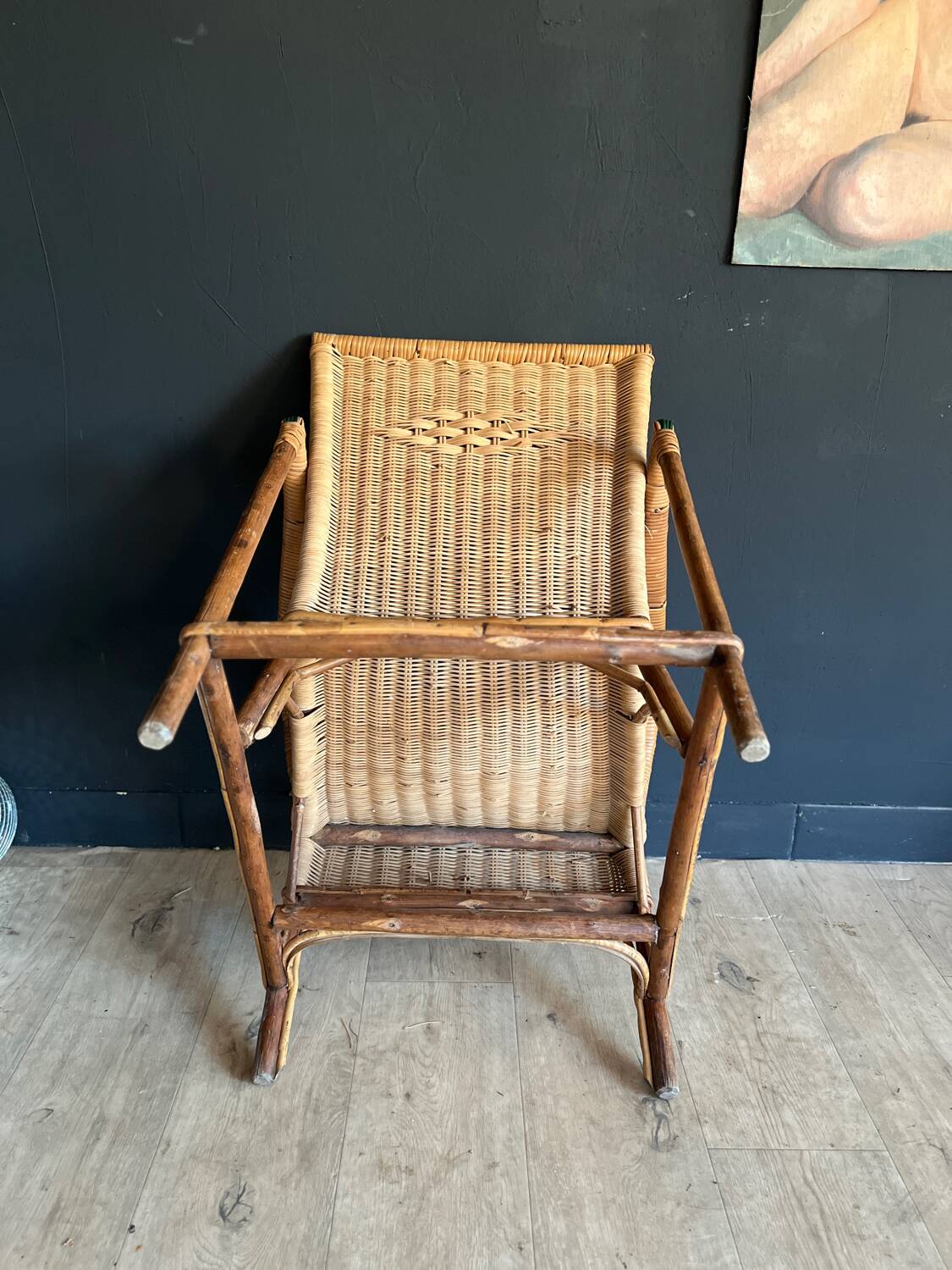 Wicker armchair