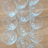 12 coupes à glace en verre