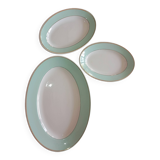 Plat ovale et raviers "Meudon" K&G Lunéville