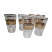 Set de 6 verres à thé apéritif or & granité
