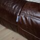 Set of 3 brown leather Togo sofas designed by Michel Ducaroy 1973