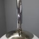 Art Deco chrome floor lamp, milk glass, walnut base, 1930s Czechoslovakia