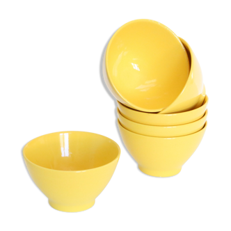 6 yellow bowls Moulin des Loups