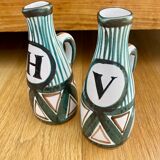 Vinegar oiler, pitchers Robert Picault ceramic Vallauris